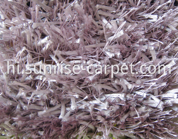 viscose & silk shaggy rug